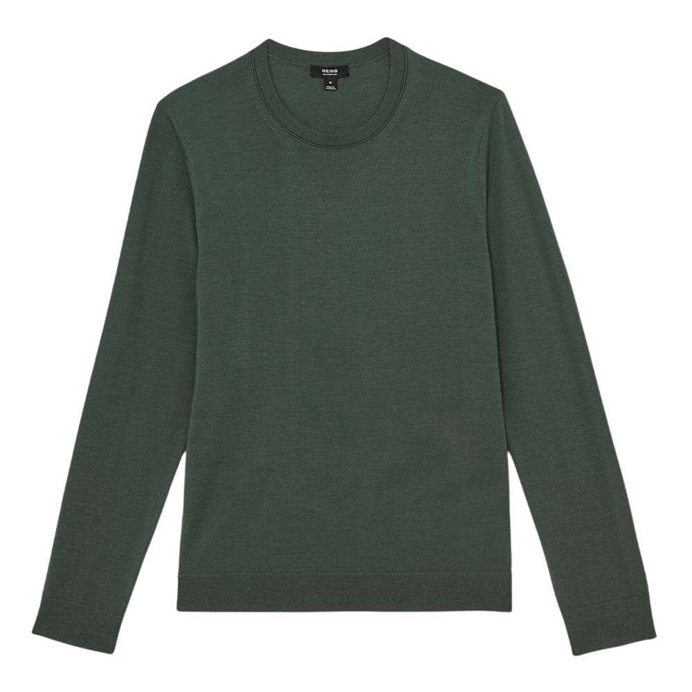 REISS Wessex Merino-Wool Crew-Neck Jumper